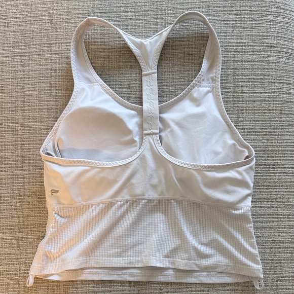 Fabletics White Racerback Athletic Tank Top - Picture 2 of 3